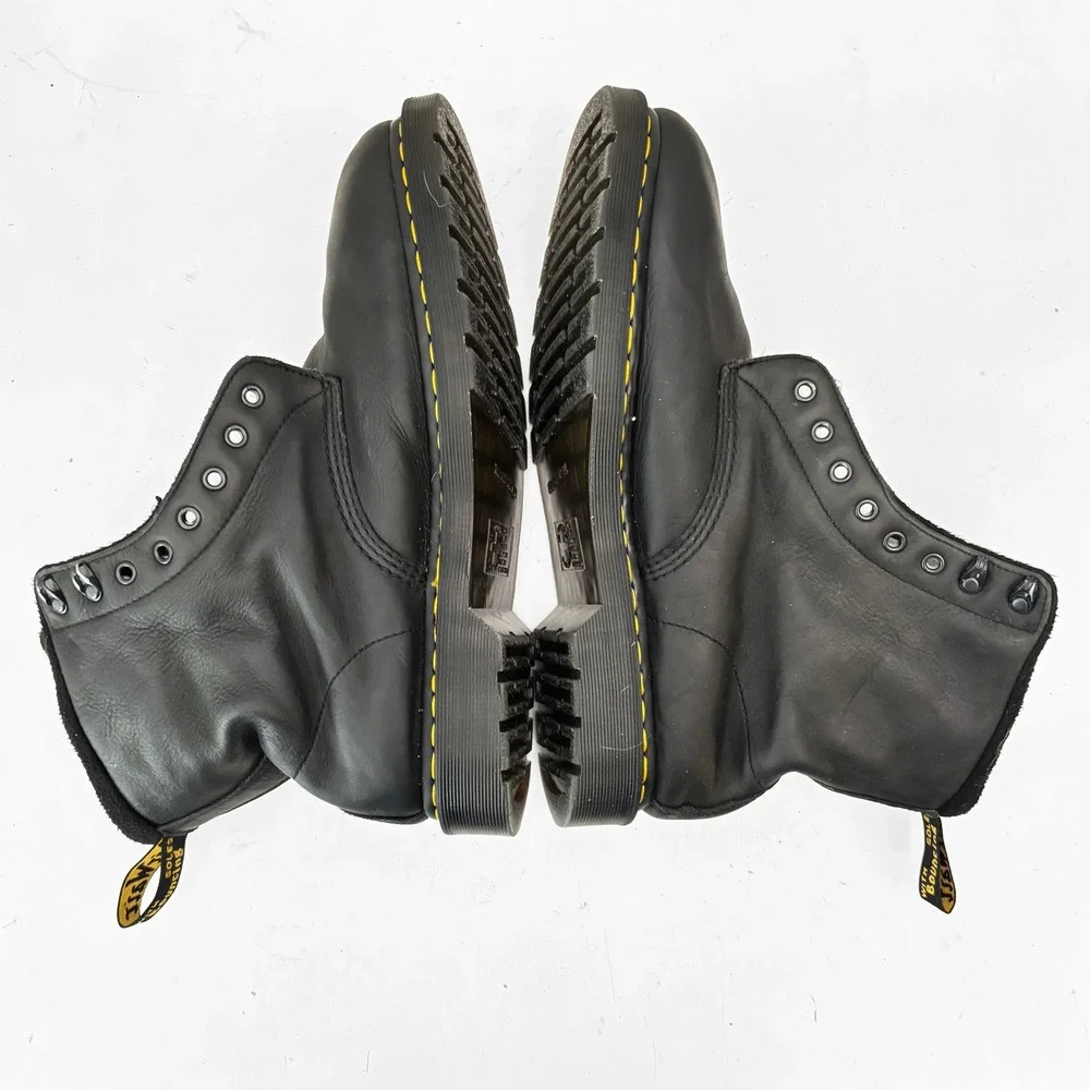 Dr. Martens 1460 Faux Fur Lined Grizzly Leather Lace Up Boots Mens 14 Grunge
